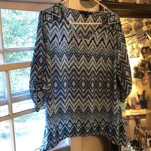 Chevron Patterned Blouse